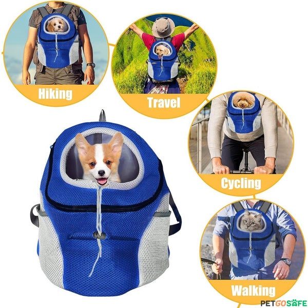Pet Carrier Backpack Breathable Head-Out Safe Bag for Dogs Cats Carousel 13
