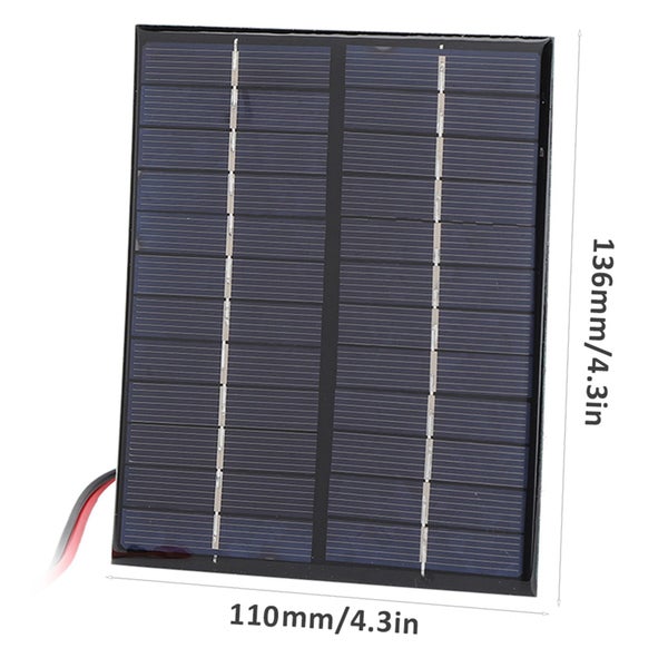 2W12V Solar Panel Polycrystalline Silicon DIY Outdoor Portable Charger with Clip Carousel 1