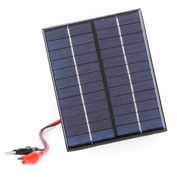 2W12V Solar Panel Polycrystalline Silicon DIY Outdoor Portable Charger with Clip Carousel 2