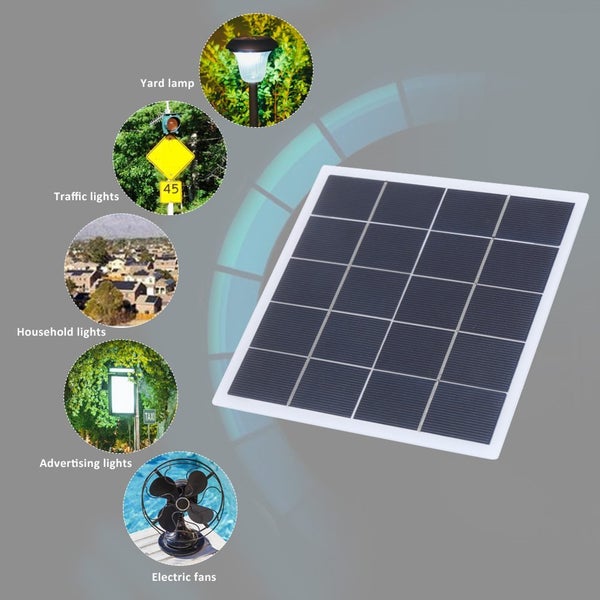 Portable 4W 5V Polycrystal Solar Panel Laminated Board Component DIY Accessory Carousel 2