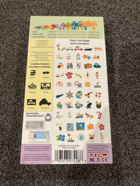 Cricut Cartridge- Pack Your Bags Carousel 3