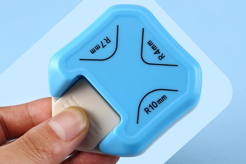 2Pcs 3-In-1 Corner Rounder Paper Round Corner Edges Punch Scrapbooking Tool-Blue Carousel 3
