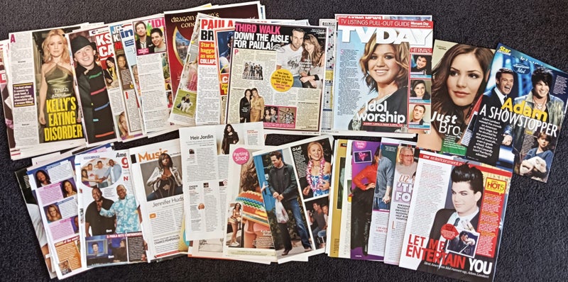 American Idol magazine clippings Katherine McPhee, Kelly Clarkson, Jordin Sparks Carousel 1