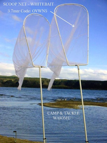 Whitebait Scoop Net 3.7m (12ft) with Trap by Nacsan - NZ Made, 5yr Warranty Carousel 1