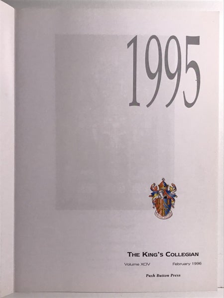 THE KING'S COLLEGIAN: Vol. XCIV - 1995 Carousel 2
