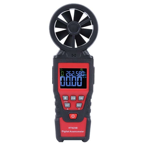 Digital Anemometer Air Flow Speed Gauge Temperature Humidity Tester Meter Carousel 5