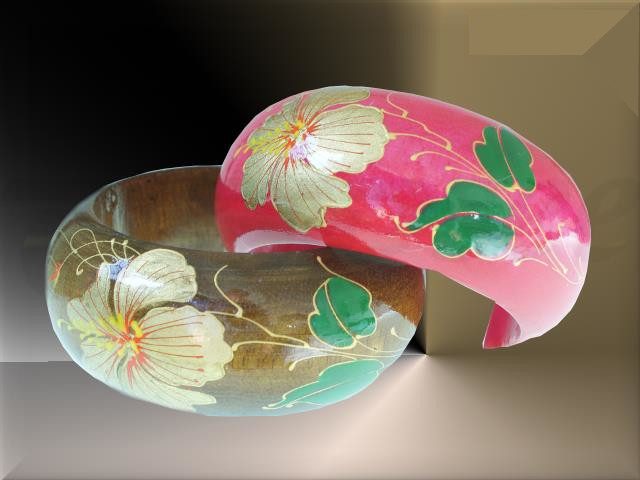 Gold Flower Bracelet - Choose your colour! Carousel 2