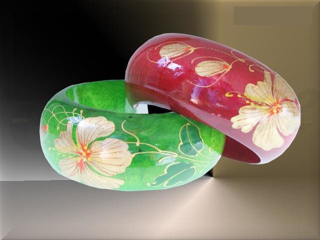 Gold Flower Bracelet - Choose your colour! Carousel 4