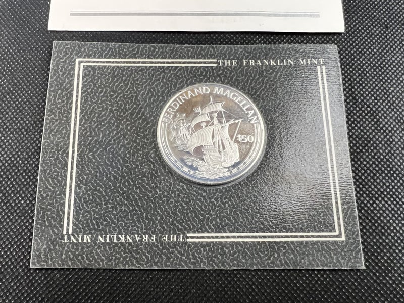 1988 Cook Islands $50 Silver Coin - Great Explorers Ferdinand Magellan - C920 Carousel 2