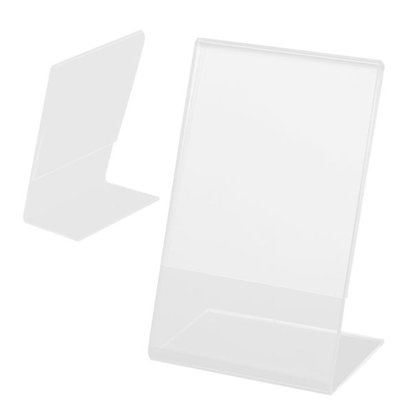 L Shape Clear Acrylic Photo Frame Free Standing Carousel 1