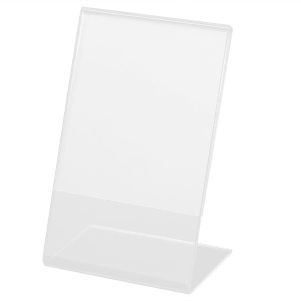 L Shape Clear Acrylic Photo Frame Free Standing Carousel 5