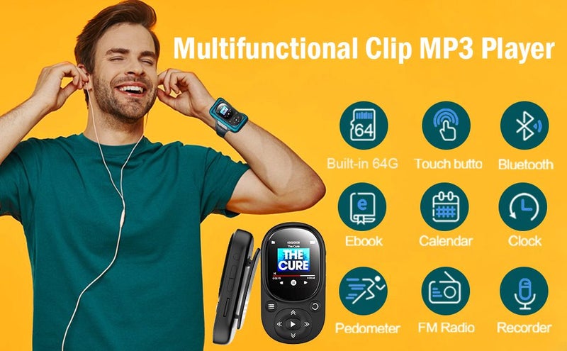 64GB MP3 Music Player with Bluetooth 5.2,HiFi Music MP3 Player with Sensitive To Carousel 2
