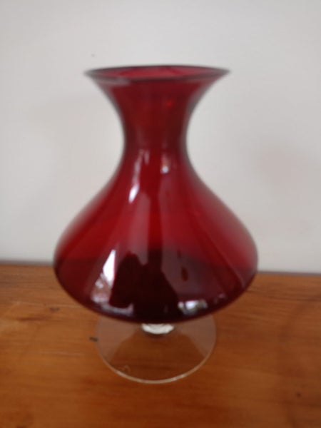 Vintage to Retro Dark Ruby Red Empoli Goblet VASE Carousel 2