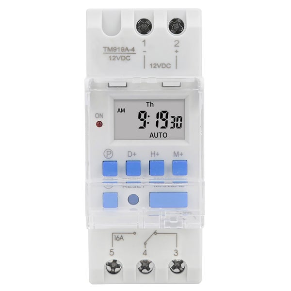 Weekly Timer Switch 12V DC 16A LCD Display with Countdown Function Battery Carousel 5