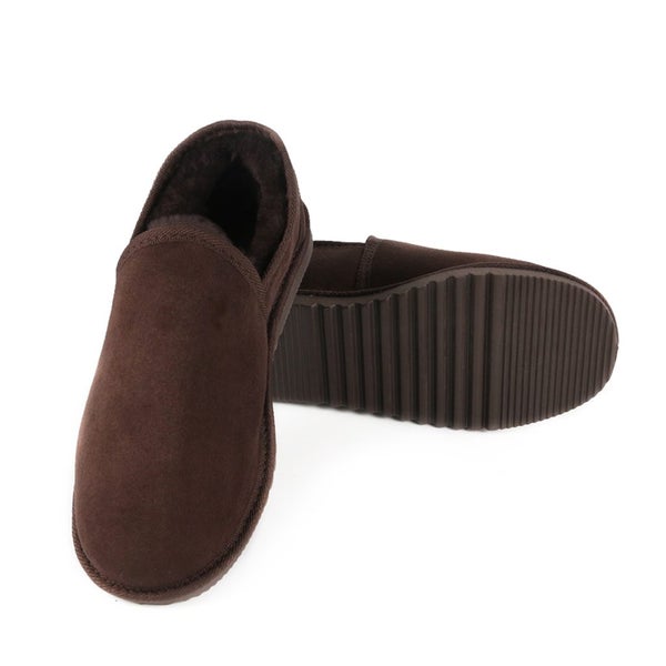 Jack Sheepskin Slippers - Men's Indoor Shoes with Ribbed Soles, Casual and Li... Carousel 1