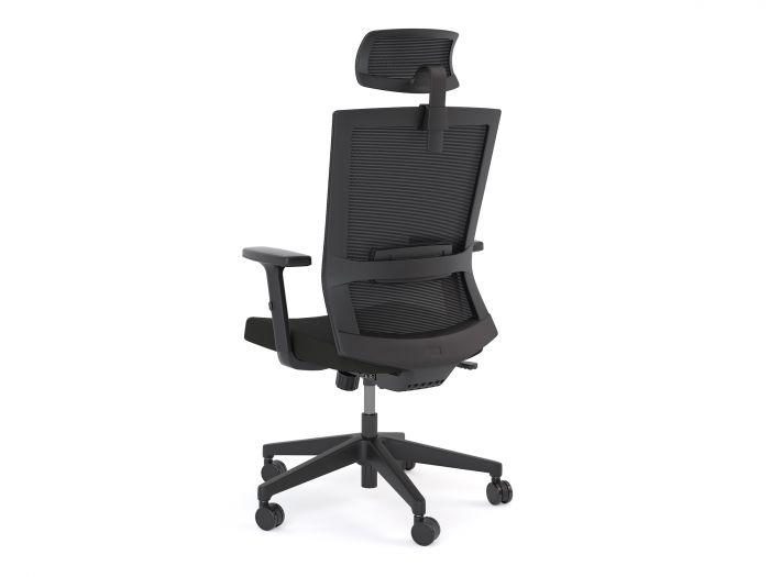 Knight's Tone Mesh Ergonomic Chair with Armrest and Headrest, Assembled Carousel 2