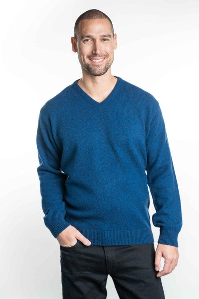 Possum Merino Lightweight V Neck Jumper Carousel 1
