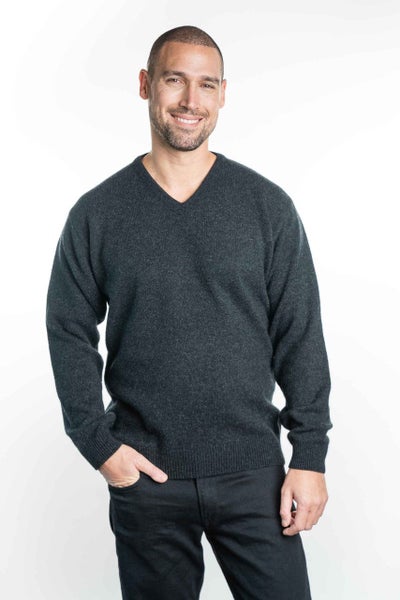 Possum Merino Lightweight V Neck Jumper Carousel 2