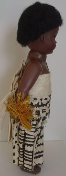 Pacific Island Doll Tapa Cloth Style Dress Carousel 11