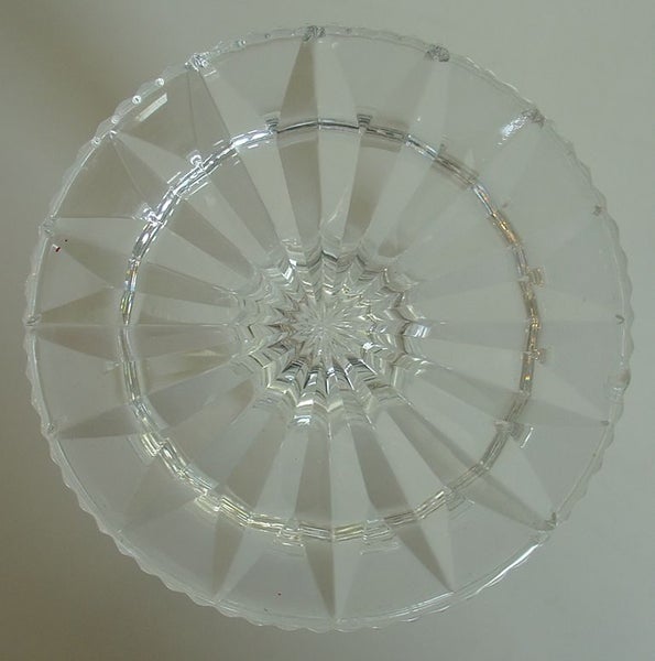 Vintage Faceted Glass Candle Holder Carousel 8