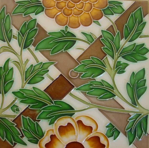 Arts and Crafts Style Framed Tile Carousel 1