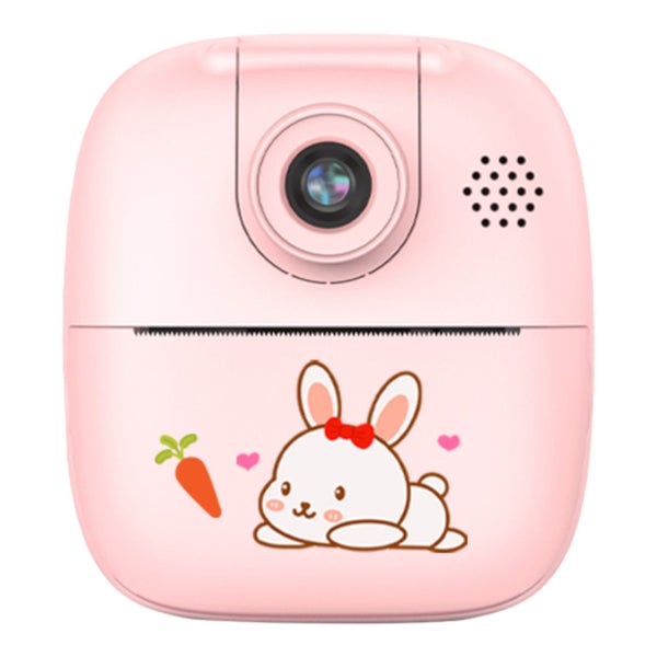 Kids Rechargeable Instant Print Camera Pink - Digital Thermal Photo Video MP3 Carousel 1