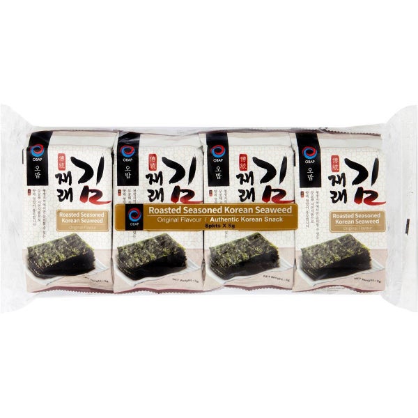 Obap: Roasted Seasoned Korean Seaweed - Original 40g Carousel 1