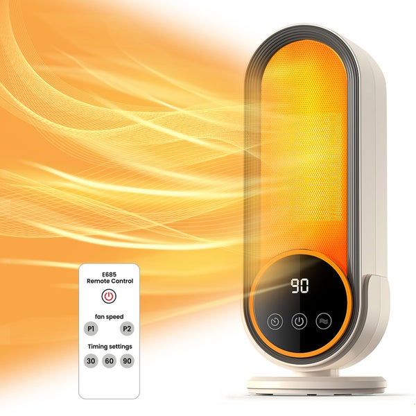 1200W Electric Heater Portable Fan Heaters Room Home Office Desktop Heater Carousel 1