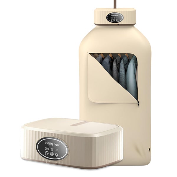 Dryer Portable Remote Control Electric Clothes Dryer with Dual Speed (Black) Carousel 1