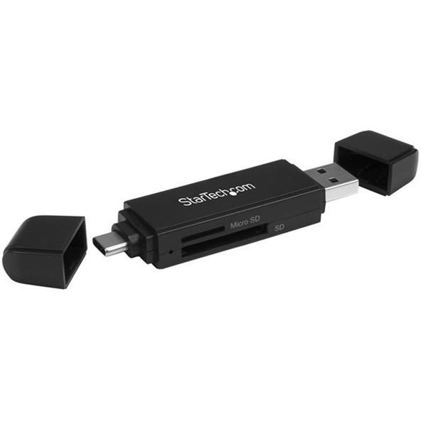 StarTech.com USB 3.0 SD and microSD Card Reader USB-C & USB-A - Portable USB SD Carousel 2