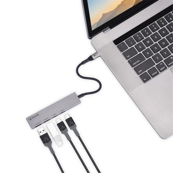 Bonelk Long-Life USB-C 4-in-1 Multiport Slim Hub - Grey [ELK-80048-R] Carousel 4