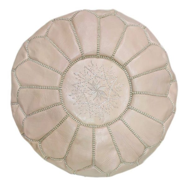 PREMIUM Handcrafted Moroccan Leather Pouf Carousel 1
