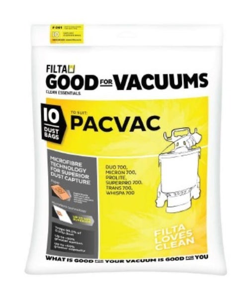 Pacvac Paper Vacuum Bag - White, For Backpack Models (Pack of 10) Carousel 1