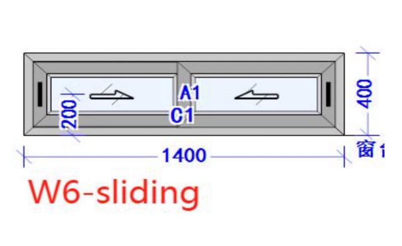 Aluminium Sliding Window 1400x400 Carousel 4
