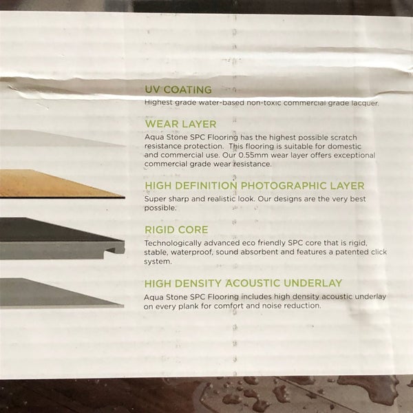 Aqua Stone 6.5mm Stone Polymer Composite Flooring 6+ 1 free Carousel 7