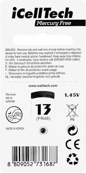 iCellTech 13 Hearing Aid Batteries x 60 Carousel 2