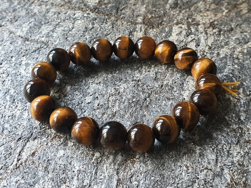 TIGER'S EYE CRYSTAL BEADED BRACELET BALANCE INSIGHT & GROUNDING (NZ MADE) Carousel 1