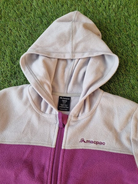 MACPAC Grey Purple Fleece Zip Up Hoodie Jacket Girls 10 Years - Great Condition Carousel 5