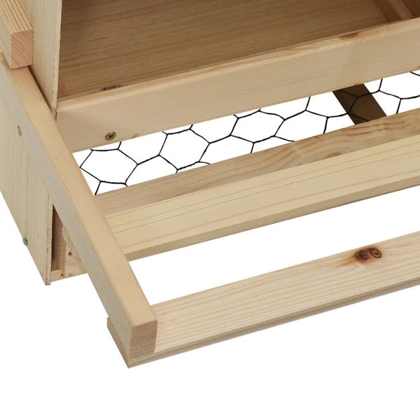 Chicken Laying Nest 4 Compartments 106X40x45 Cm Solid Pine Wood Poultry Cages Carousel 7