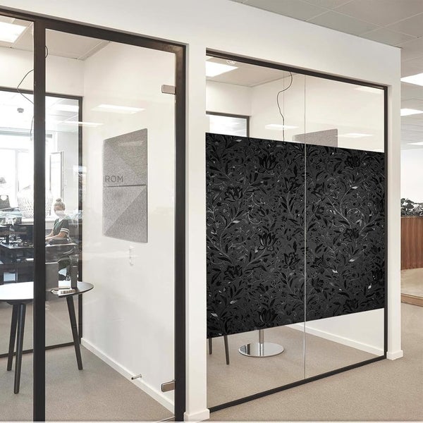 Total Blackout Window Film Static Cling Two Way Window Privacy Film-Tulips Carousel 3