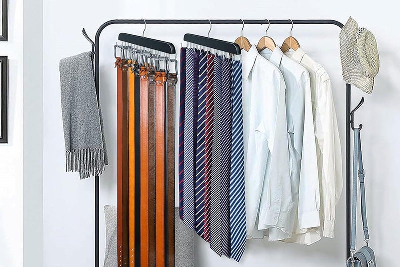 2Pcs 14 Hook Bra Hanger Belt Hanger Tie Storage Holder Rack Space Saving Hanger Carousel 2