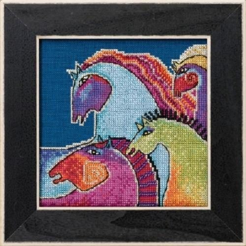 Mill Hill Bead & Cross Stitch Kit: Wild Horses Carousel 1