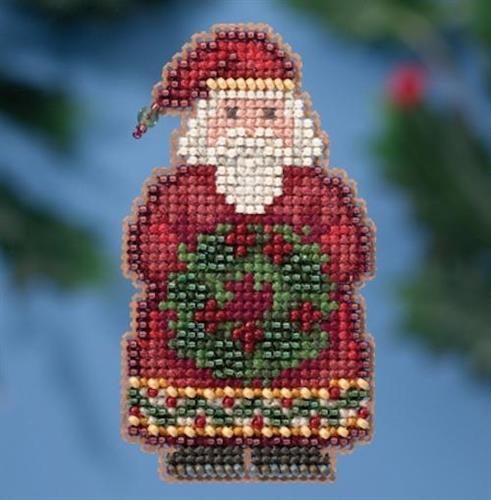 Mill Hill Bead & Cross Stitch Kit: Ye Old Santa Carousel 1