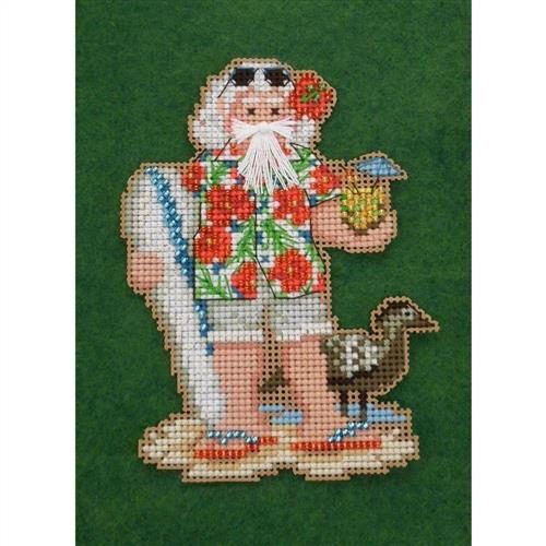 Mill Hill Bead & Cross Stitch Kit: Hawaii Santa Carousel 1