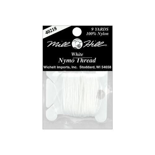 Mill Hill Nymo Beading Thread 9yd White Carousel 1