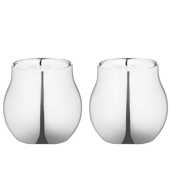 Georg Jensen Cafu Stainless Steel Tealight Holder Set 2pce Carousel 1
