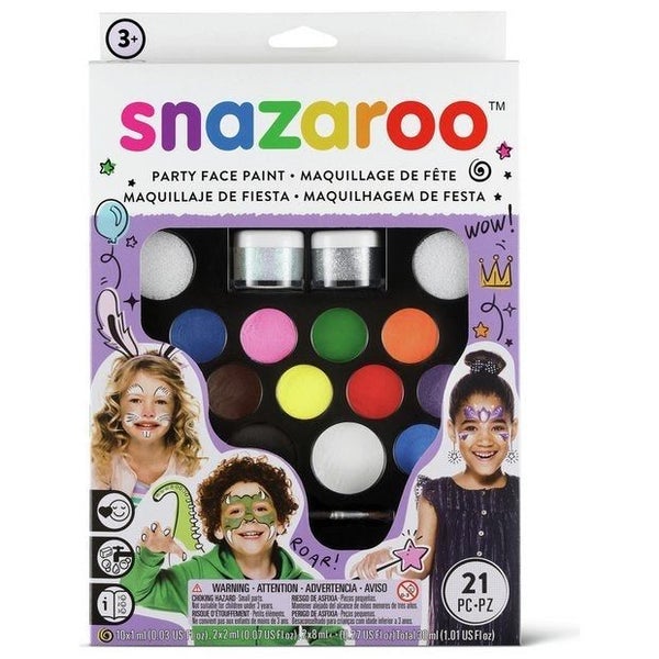 Snazaroo Ultimate Party Pack Kit, Face Paints, Glitters, Sponges, Brushes Carousel 2