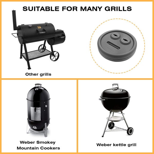 4 Pcs Thermometer and Probe Grommet for BBQ Grill Carousel 1