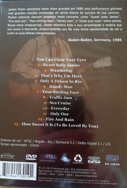 JamesTaylor - Live Baden Baden Germany 1986 Brand New Factory sealed last copy Carousel 2