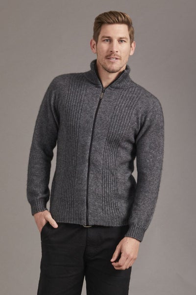 Possum Merino Rib Front Jacket Carousel 1